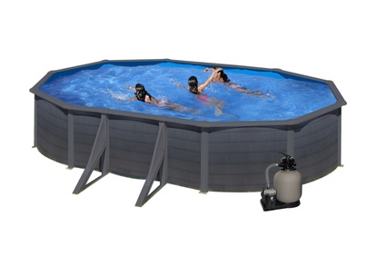 Bazén GRE Graphite 6,1 x 3,75 x 1,2 m set + piesková filtrácia 6m3/h