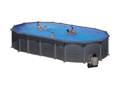 Bazén GRE Graphite 6,1 x 3,75 x 1,32 m set bez vzpier + piesková filtrácia 6m3/h