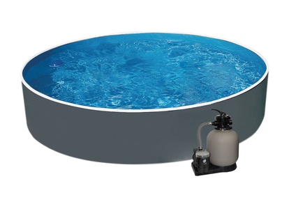 Bazén AZURO GRAPHIT 4,6 x 1,2 m + piesková filtrácia 6m3 / hod