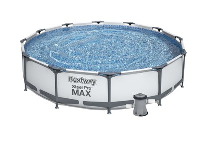 Bazén Bestway s konštrukciou 3,66 x 0,76m svetlo šedý s kartušovou filtráciou