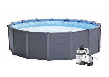 INTEX Frame Pool Graphit 4,78 x 1,24m s pieskovou filtráciou