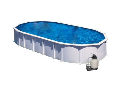 Bazén GRE Fidji 6,1 x 3,75 x 1,32 m set bez vzpier + piesková filtrácia 6m3 / h