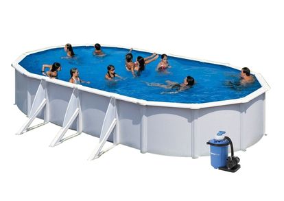 Bazén GRE Fidji 7,3 x 3,75 x 1,32 m set + piesková filtrácia 8m3/h