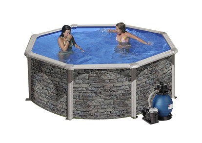 Bazén GRE Irakleio 2,4 x 1,2 m set + piesková filtrácia 4,5 m3 / h