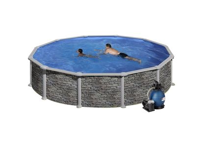 Bazén GRE Iraklion 3,5 x 1,32m set + piesková filtrácia 4,5m3 / h