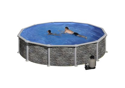 Bazén GRE Iraklion 4,6 x 1,32m set + piesková filtrácia 6m3 / h