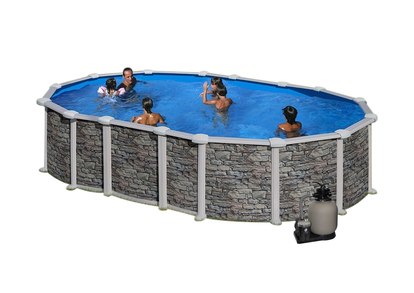 Bazén GRE Iraklion 5,0 x 3,0 x 1,32 m set bez vzpier + piesková filtrácia 6m3 / h