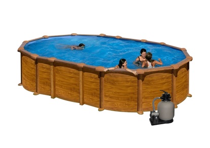 Bazén GRE Pacific 6,1 x 3,75 x 1,32 m set bez vzpier + piesková filtrácia 6m3 / h