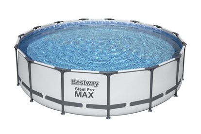 Bazén Bestway s konštrukciou 4,57 x 1,07m svetlo šedý set