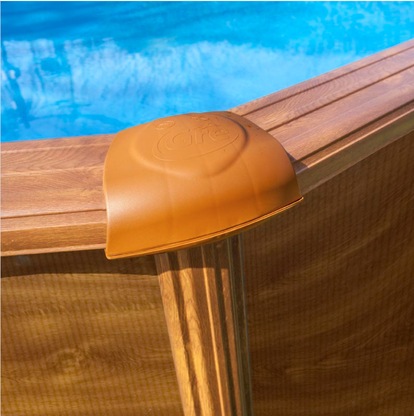 GRE Náhradný kryt bočného stĺpika bazéna 120cm - diel EM - hnedý