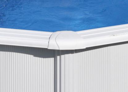 GRE Náhradný kryt bočného stĺpika bazéna 120cm - diel EM - biely