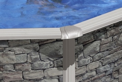 GRE Náhradný kryt bočného stĺpika bazéna 120cm - diel EM - šedý