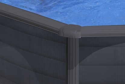 GRE Náhradný kryt bočného stĺpika bazéna 120cm - diel EM - graphite