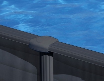 GRE Náhradný kryt bočného stĺpika bazéna 120cm - diel EM rovný - graphite