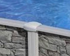 GRE Náhradný kryt bočného stĺpika bazéna 120cm - diel EM rovný - šedý