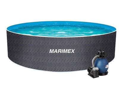 Bazén Orlando Premium DL 4,6 x 1,22 m, motív Ratan s pieskovou filtráciou 4,5 m3/hod