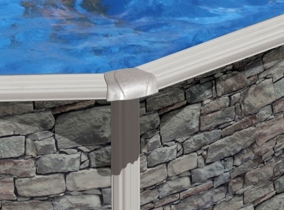GRE Náhradný horný kryt stĺpika bazéna 132cm šedý - diel TPL + TP