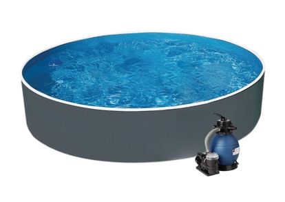 Bazén AZURO GRAPHIT 3,6 x 0,9 m + piesková filtrácia 4,5m3 / hod