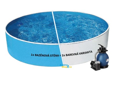 Bazén AZURO BLUE / WHITE 3,6 x 0,9 m + piesková filtrácia 4,5 m3/h