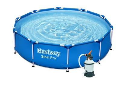 Bazén Bestway s konštrukciou 3,05 x 0,76 m biely + piesková filtrácia 2m3 / hod