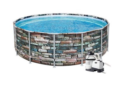 Bazén Bestway Stone s konštrukciou 4,27 x 1,22 m set piesková filtrácia 4m3 / hod