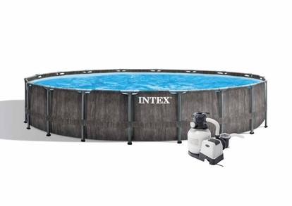 INTEX Prism Frame Greywood 5,49 x 1,22 m set piesková filtrácia 6m3 / hod