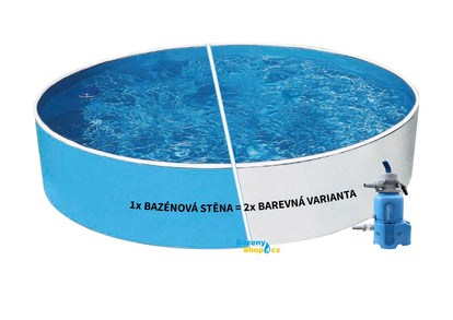 Bazén AZURO BLUE / WHITE 2,4 x 0,9 m + piesková filtrácia 2 m3/h