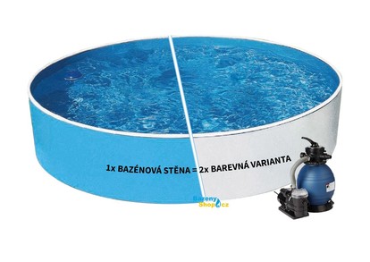 Bazén AZURO BLUE / WHITE 4,6 x 0,9 m + piesková filtrácia 4,5 m3/h