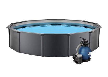 Bazén Nuovo de Luxe 3,6 x 1,2m set Antracit + piesková filtrácia 4,5 m3/hod