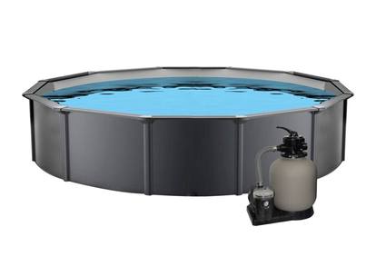 Bazén Nuovo de Luxe 4,6 x 1,2m set Antracit + piesková filtrácia 6m3/hod