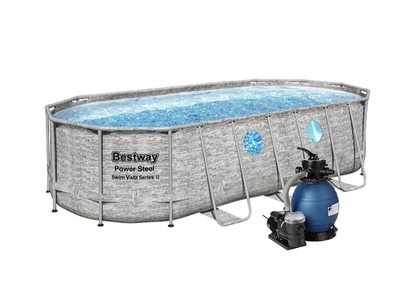 Bazén Bestway Stone Swim Vista s konštrukciou 5,49 x 2,74 x 1,22 m set piesková filtrácia 4,5 m3/hod