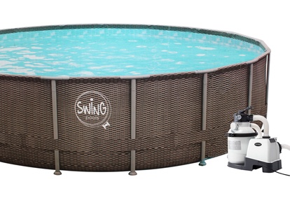 Bazén Swing Elite Frame 4,27 x 1,07m - rattan + piesková filtrácia 4m3/hod