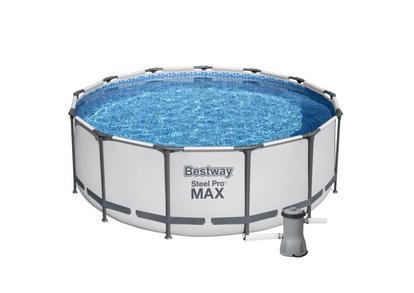 Bazén Bestway s konštrukciou 3,96 x 1,22 svetlo šedý set