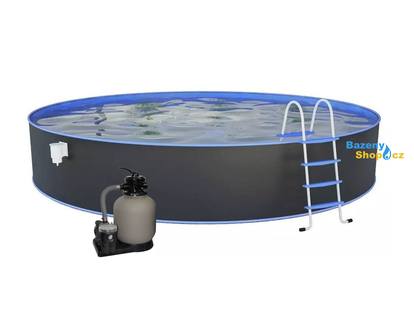 Bazén Nuovo 4,5 x 1,2m set Antracit + piesková filtrácia 6m3/hod