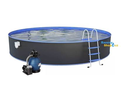 Bazén Nuovo 3,5 x 1,2m set Antracit + piesková filtrácia 4,5 m3/hod