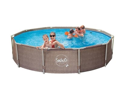 Bazén Swing Metal Frame 3,66 x 0,91m - motív Rattan, bez filtrácie