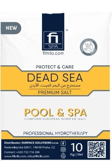 Certifikovaná bazénová soľ rýchlorozpustná pre bazény a vírivky z Mŕtveho mora - 10kg.