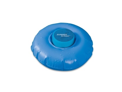 Nafukovací kruh s vode odolným Bluetooth reprákom - modrý