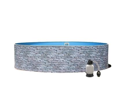 Bazén AZURO STONE 4,0 x 1,2 m + piesková filtrácia 4,5 m3/hod