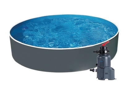 Bazén Splash Graphit 2,4 x 0,9m + piesková filtrácia 2m3/hod