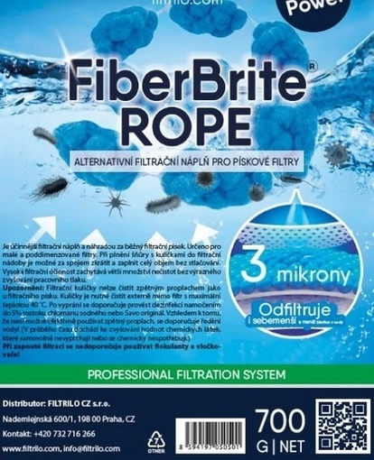 Filtračné guličky FiberBrite ROPE Ag+ Power pes 50mm, 700g