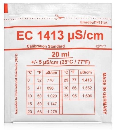 Kalibračný roztok pufor EC vodivosť 1413µS/cm, 20ml