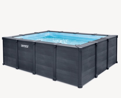 INTEX RECT Pool Graphit 4 x 3 x 1,24 m s pieskovou filtráciou