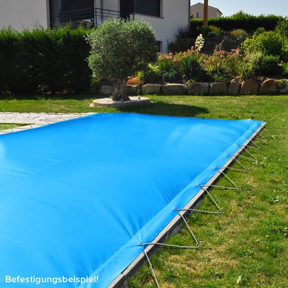 Nafukovacia zimná plachta na bazén POOLSANA AIR PROTECT modrá, obdĺžnik 8,00 x 4,00 m