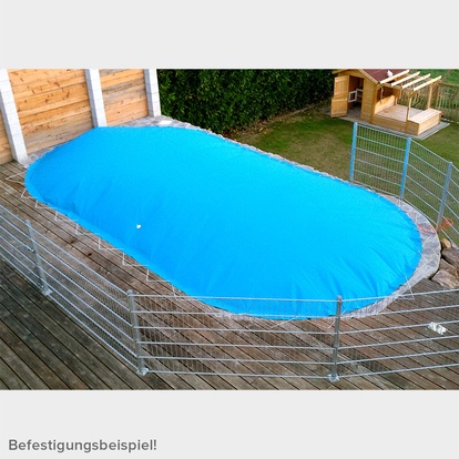 Nafukovacia zimná plachta na bazén POOLSANA AIR PROTECT modrá, ovál 7,00 x 3,50 m